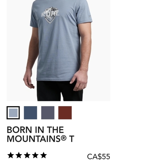 NWT KÜHL  Born in The Mountains Men’s T-Shirt Size M - Picture 7 of 7